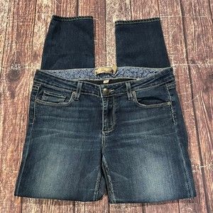 Paige Women's Skyline Ankle Peg‎ Blue Denim Cotton Blend Jeans Size 30 (32X27)